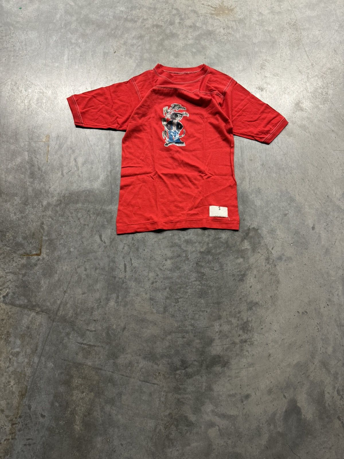Vintage 70s Mouse Glitter Applique Tee