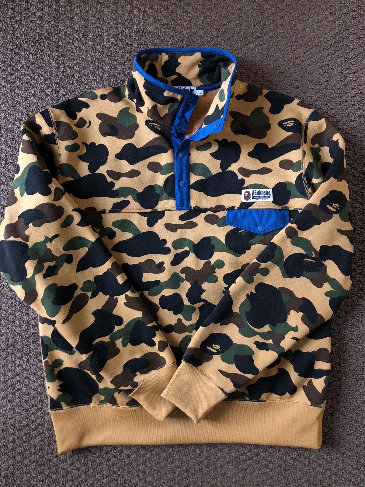 Bape Half Snap Camo Pullover Sweater T-Shirts, Hoodie, Sweatshirt | FlexRushtees.com