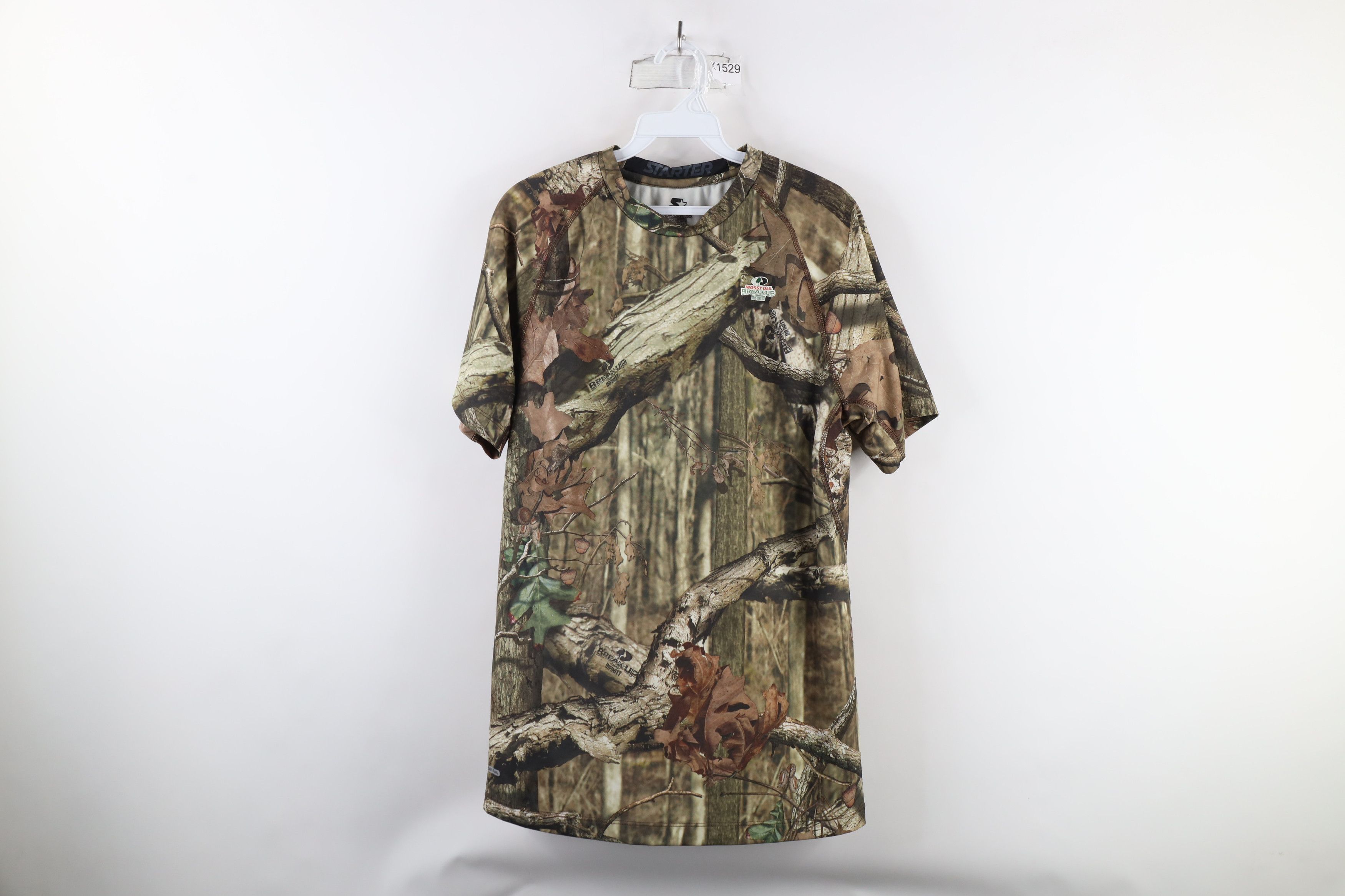 Vintage Starter Camouflage Compression Short Sleeve T Shirt