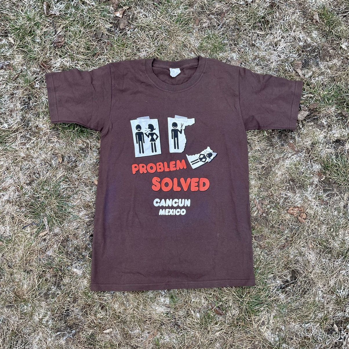 Vintage Y2k Adult Problem Solved Faded Humor Tee Hoodie, Sweatshirt | FlexRushtees.com