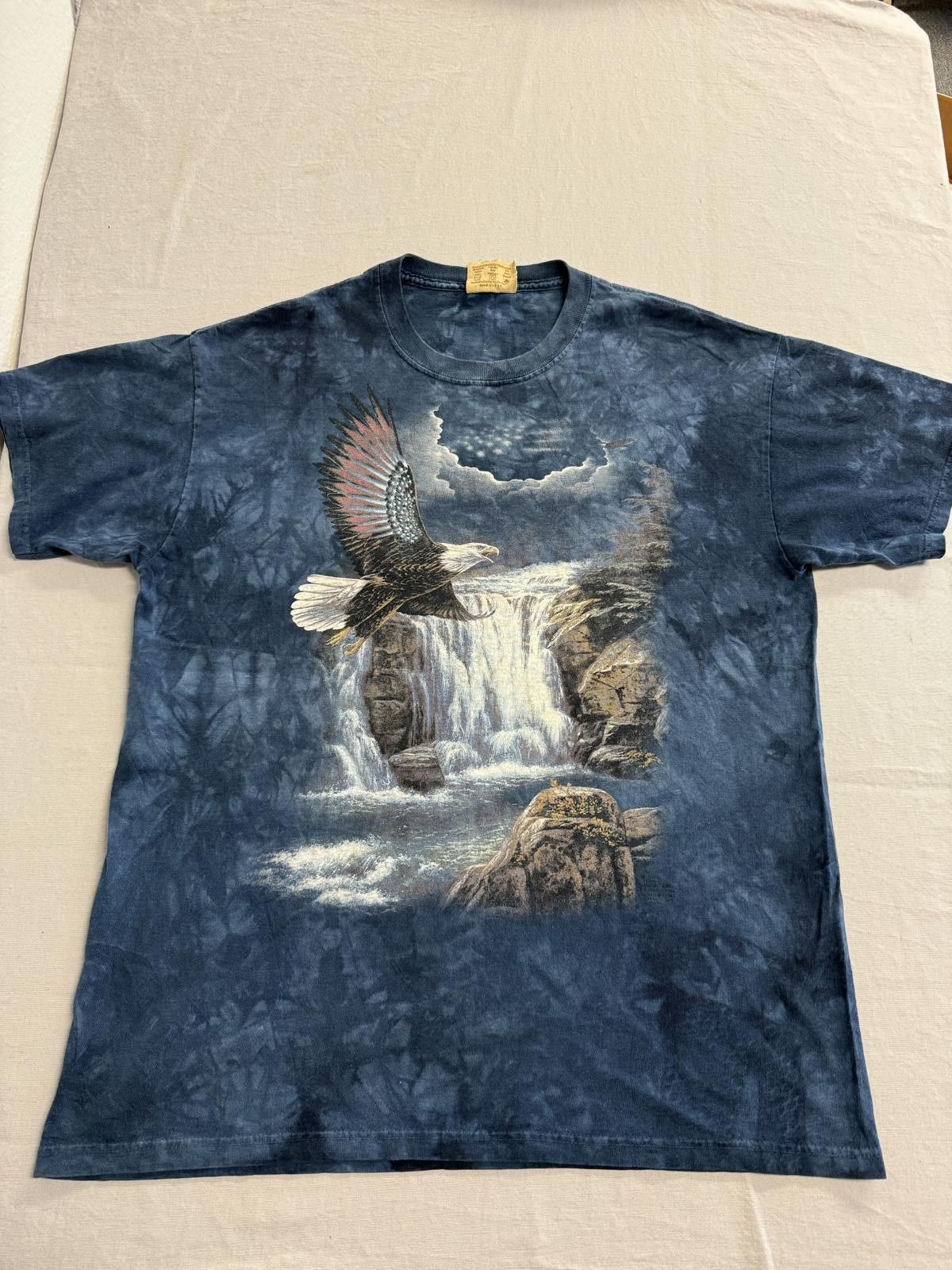 Mountain Vintage The Mountain T Shirt American Flag Bald Eagle Tee L