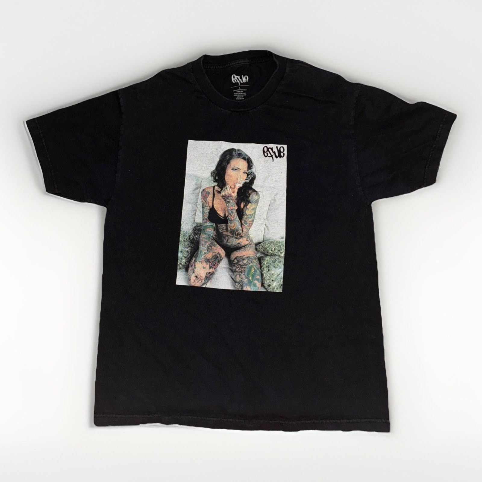 Band Tees Efule Tattoo Girl Photography Graphic T Shirt Black L 20x27 Hoodie, Sweatshirt | FlexRushtees.com