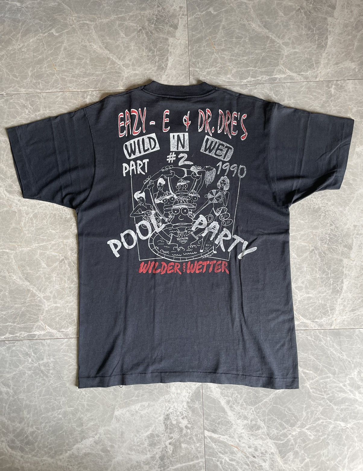 Vintage Dr Dre Eazy E Pool Party Ruthless Rap Tee Size L Hoodie, Sweatshirt | FlexRushtees.com