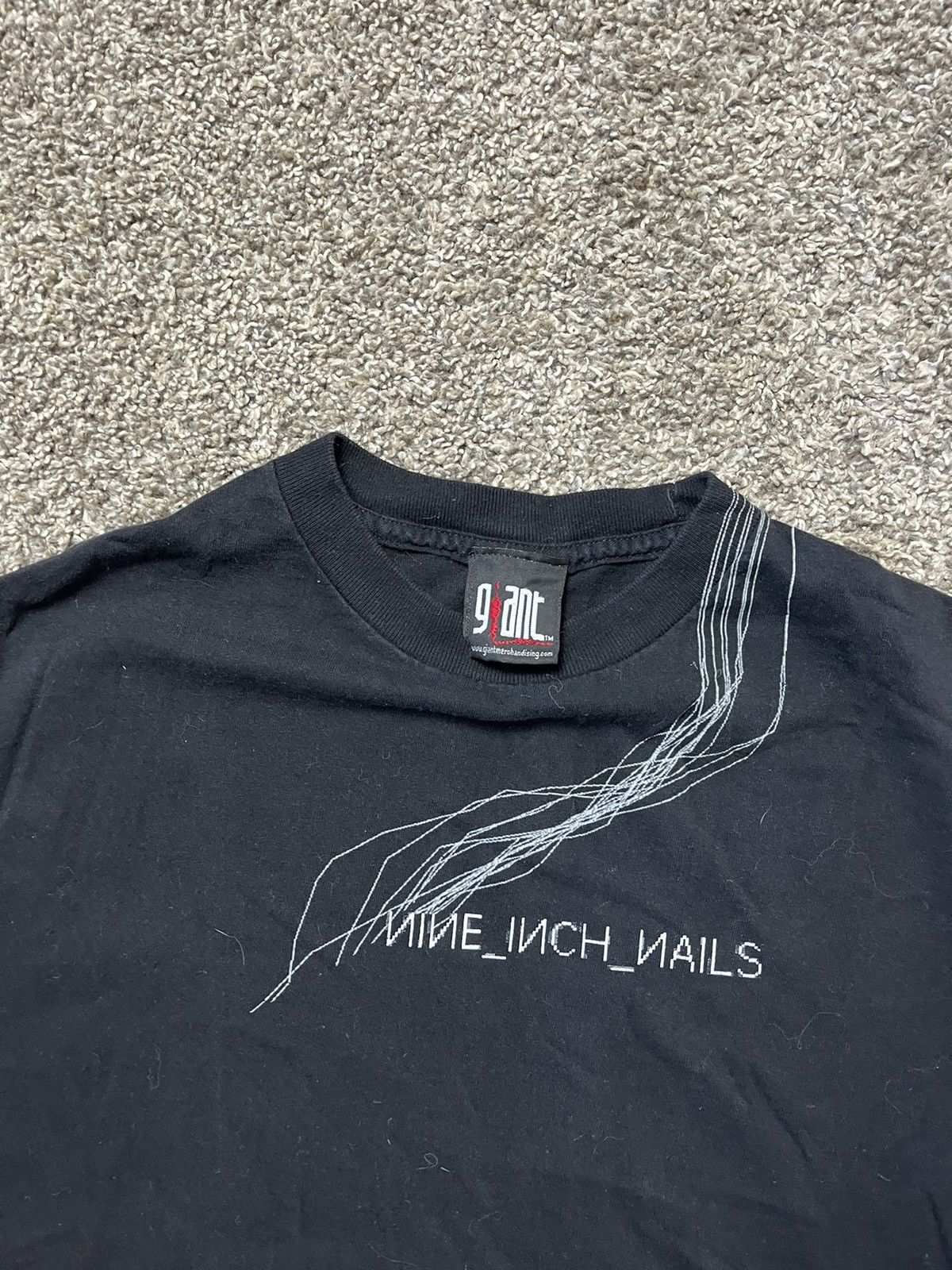 Giant X Vintage Vintage Y2k Nin Live With Teeth Tee Medium Hoodie, Sweatshirt | FlexRushtees.com