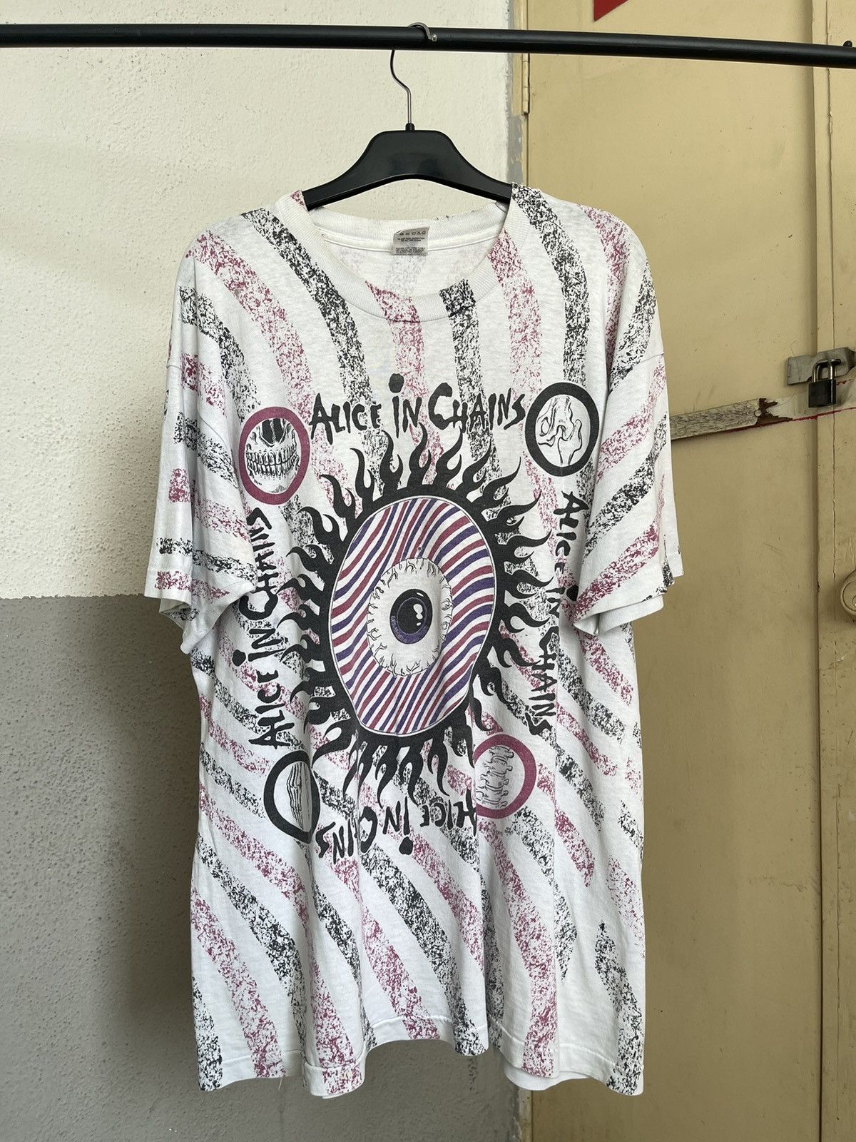 Band Tees Vintage 1991 Alice In Chains All Over Print Alan Forbes Hoodie, Sweatshirt | FlexRushtees.com