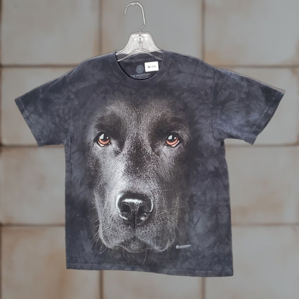Mountain The Mountain T Shirt Men Small Gray Tie Dye Dog Face Graphic Short Sleeve Tee