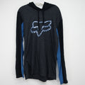 Fox Racing Gray Blue Black Fall Skate Regular Hoodie Size Medium T-Shirts, Sweatshirt | FlexRushtees.com