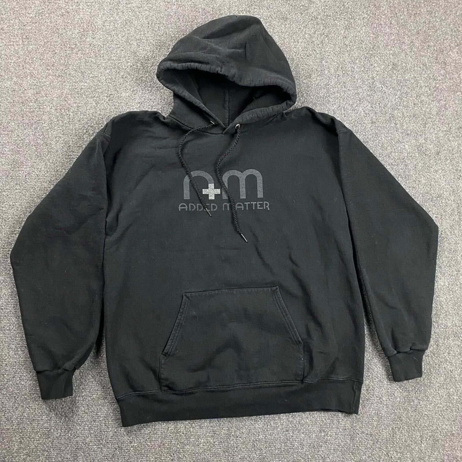Vintage Hanes Hoodie Medium Pullover Added Matter Mens