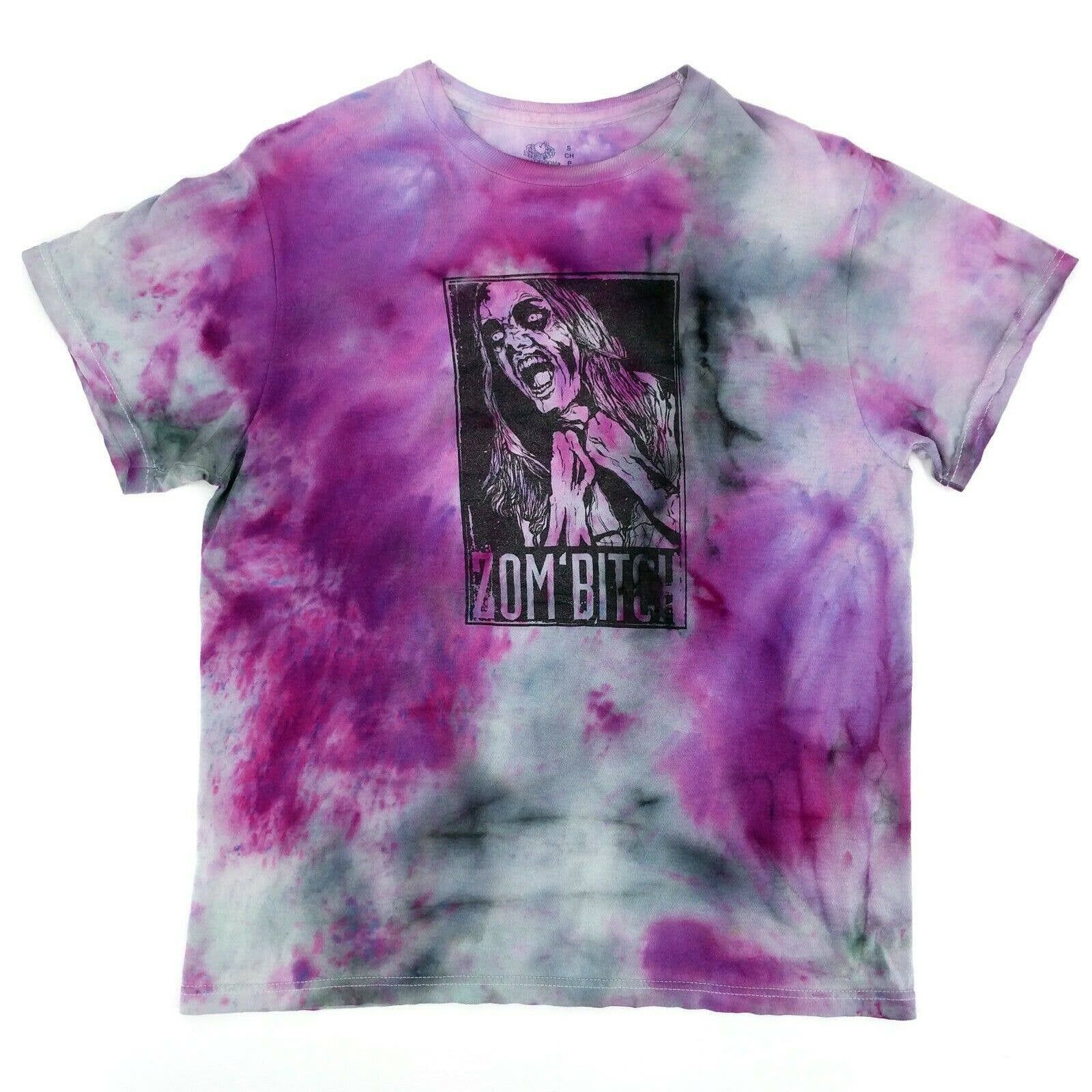Other Zom Bitch Zombie Custom Tie Dye T Shirt Graphic Tee