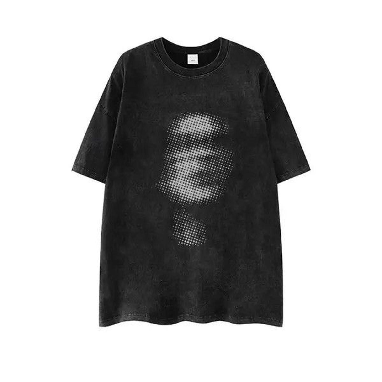 Vintage Black Graphic Oversized T Shirt Streetwear Tee Hoodie, Sweatshirt | FlexRushtees.com