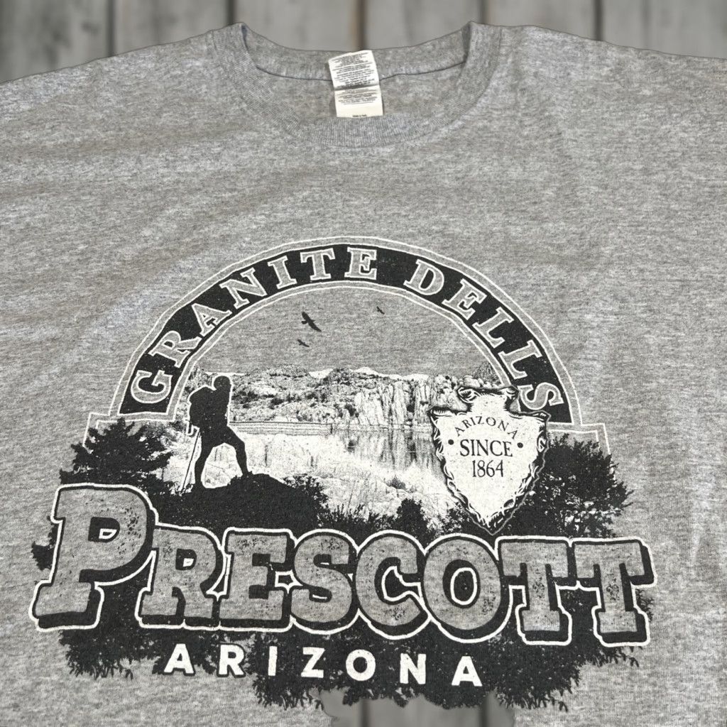 Gildan Vintage Granite Dells Prescott Arizona T Shirt Large Grey 1990s Hiking Lake Gildan Short Slee Hoodie, Sweatshirt