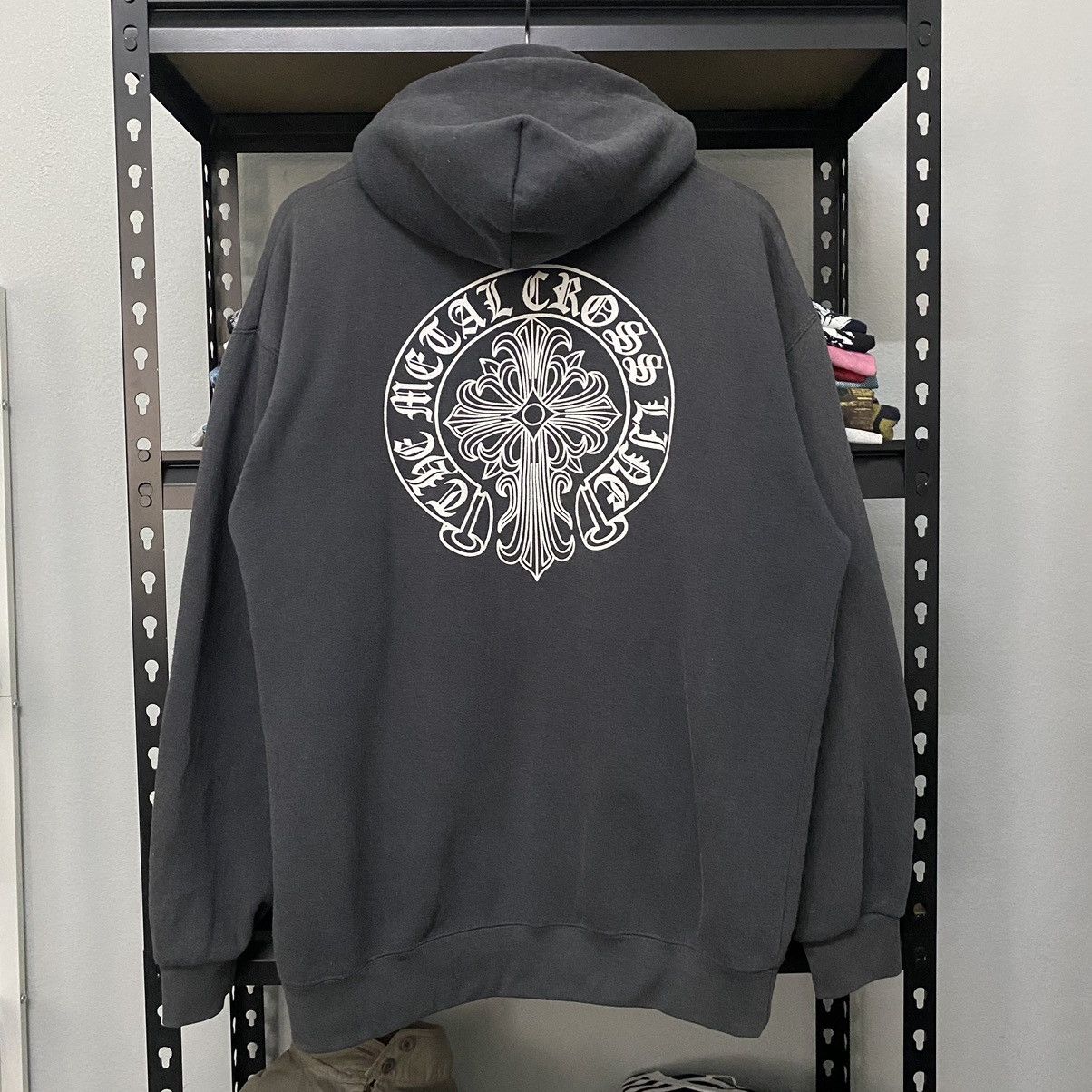 Vintage Hall Of Fame The Metal Cross Line Design Hoodie