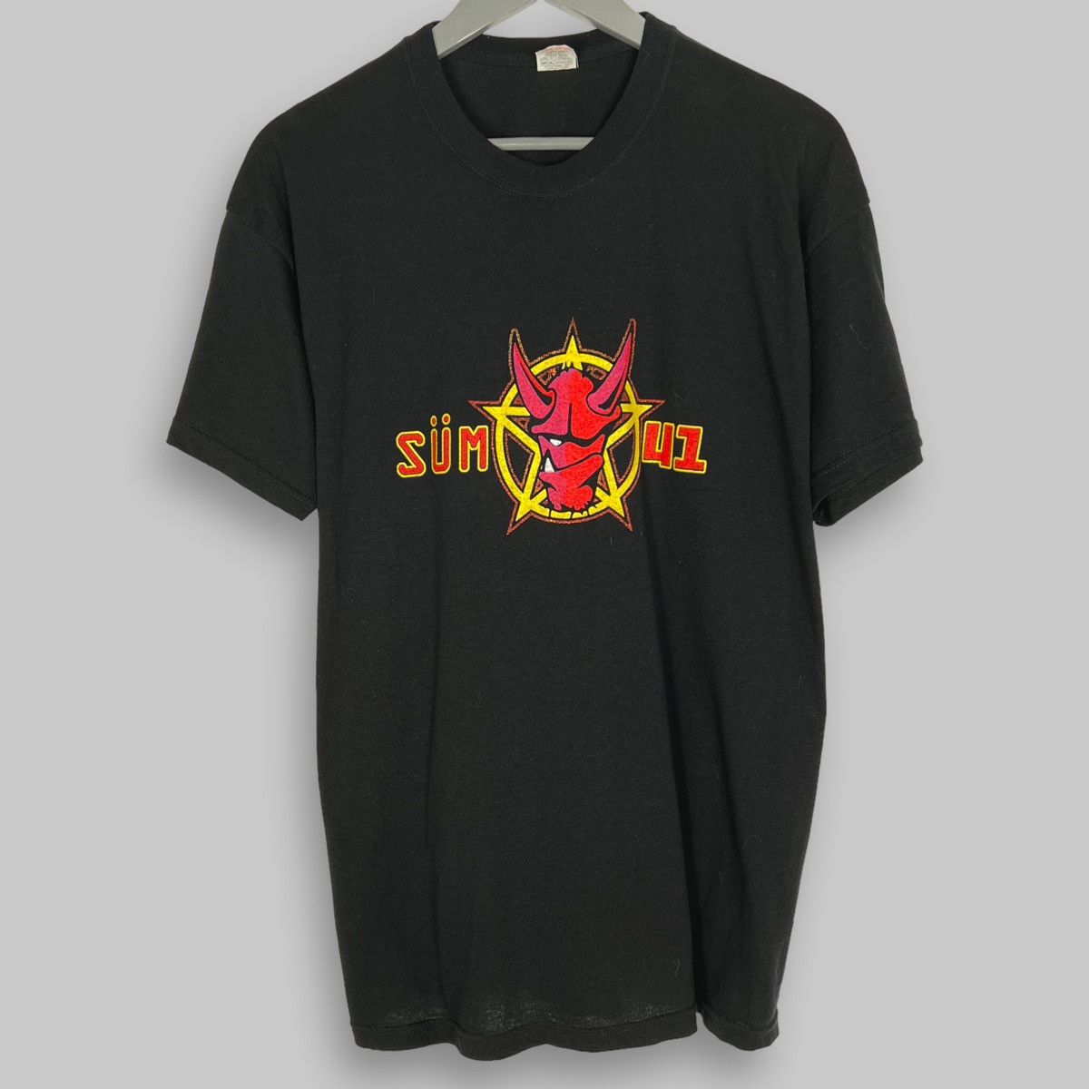 Band Tees Vintage 2001 Sum 41 Devil Logo Screen Stars T Shirt Hoodie, Sweatshirt | AU16VibeMintTees.com