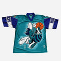 Vintage 90s Nutmeg Mills Charlotte Hornets Aop Football Tee Hoodie, Sweatshirt | FlexRushtees.com