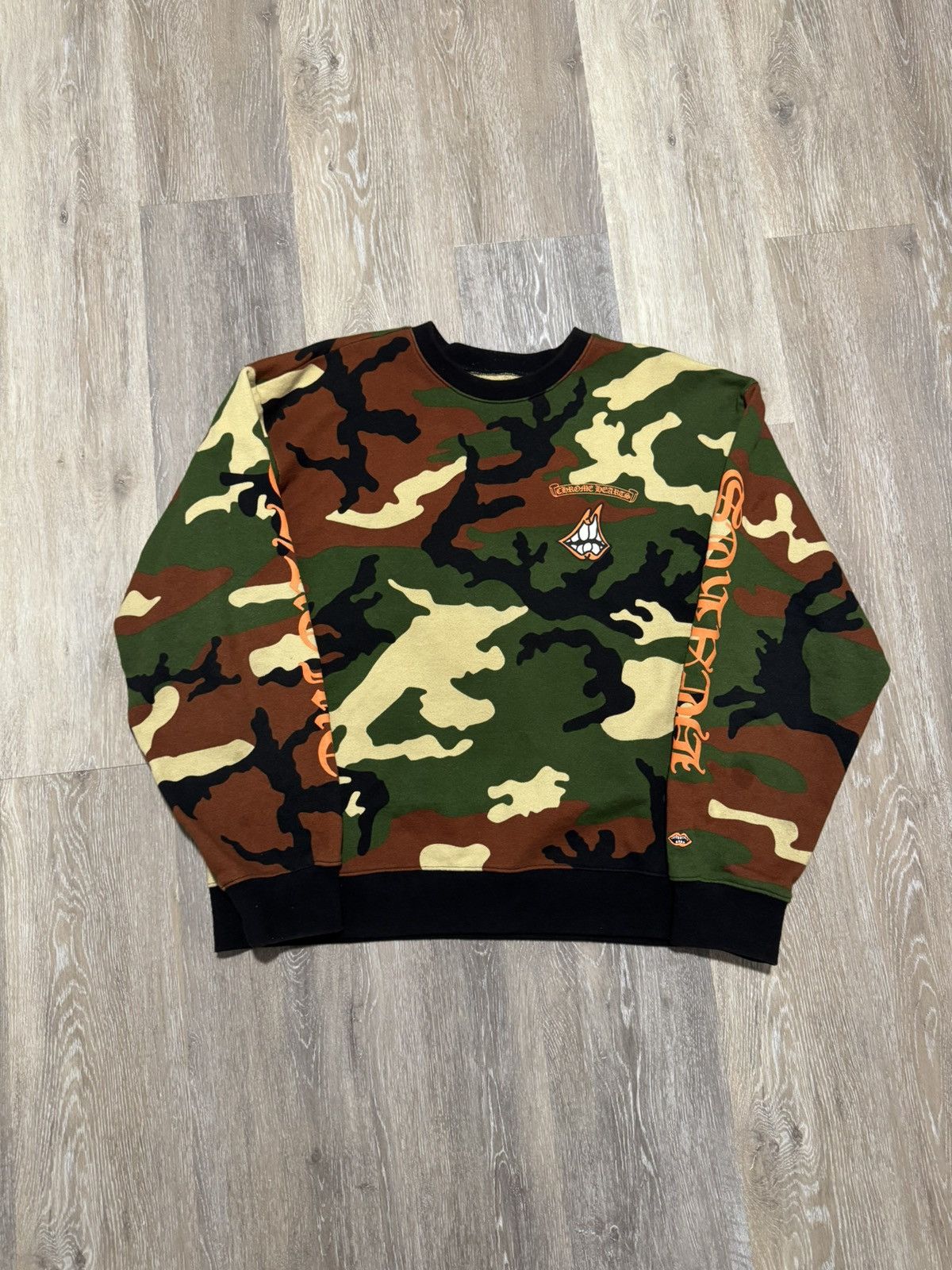 Hearts Chrome Hearts Matty Boy Camo Caution Crewneck T-Shirts, Hoodie, Sweatshirt | FlexRushtees.com