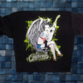 Vintage Angel Guitar Music T Shirt Men Xl Black Graphic Tee 2000s