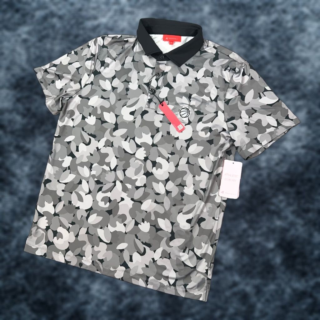 Vintage Redvanly Shirt Mens Large Gray Floral Golf Performance Stretch Phoenix Suns New
