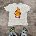 Vintage Adult Hell Logo Center Absurd Slogan Tee Hoodie, Sweatshirt | FlexRushtees.com