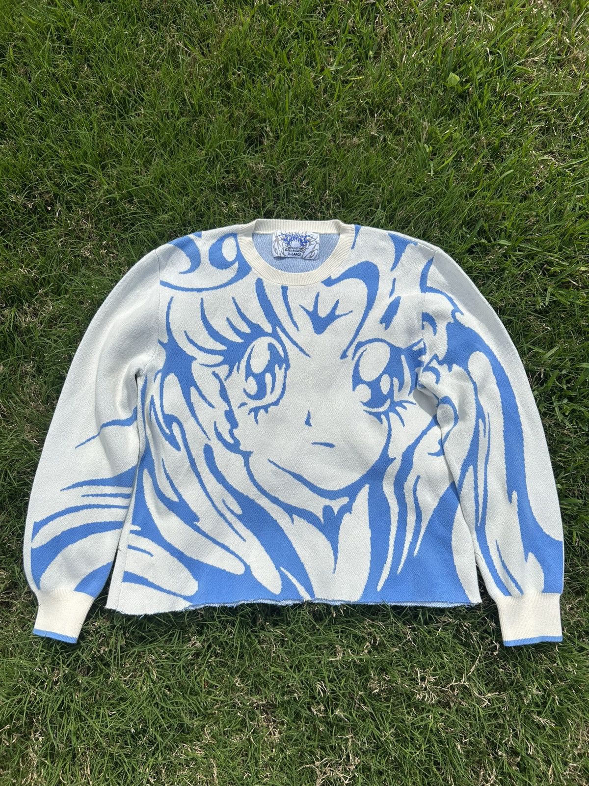 Vintage Y2k Aop Sailor Moon Anime Knitted Sweater