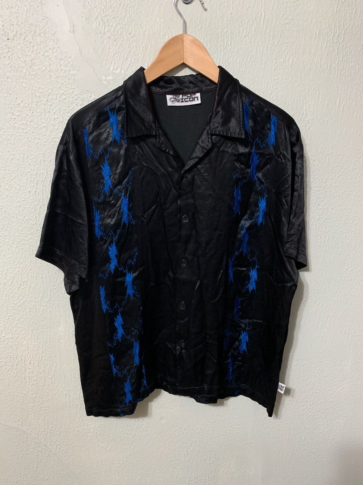 Vintage Blue Electric Sparks Cuban Shirt Hoodie, Sweatshirt | AU16VibeMintTees.com
