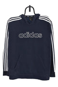 Modern Adidas Hoodie M Navy Graphic Sweatshirt