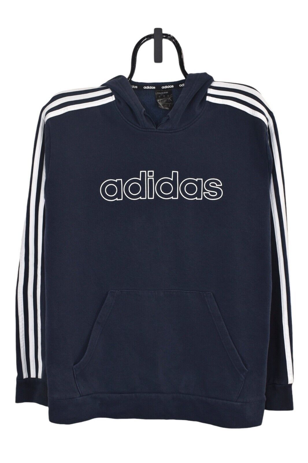 Modern Adidas Hoodie M Navy Graphic Sweatshirt