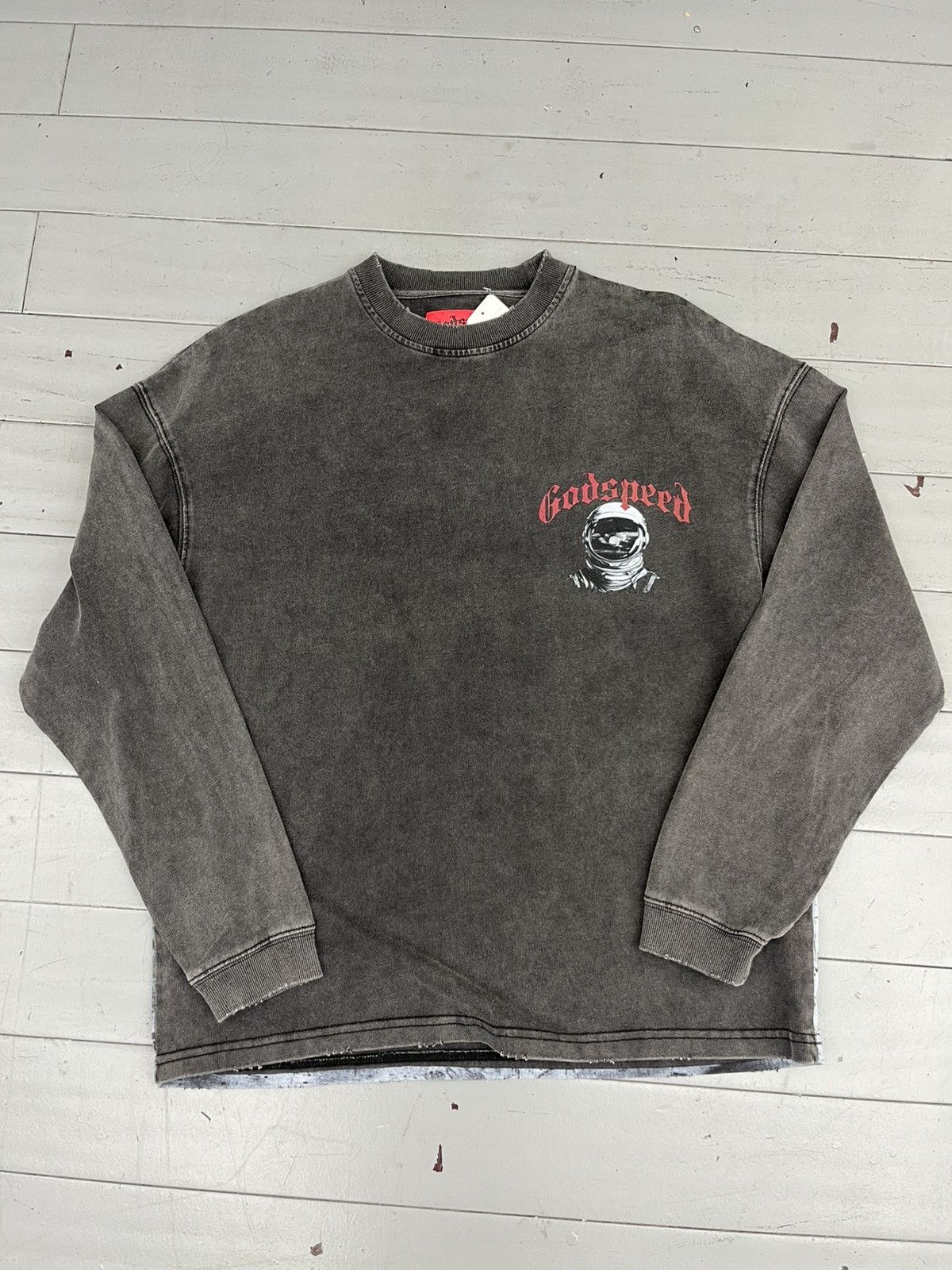 Godspeed Astronaut Black Red Longsleeve Size Xs