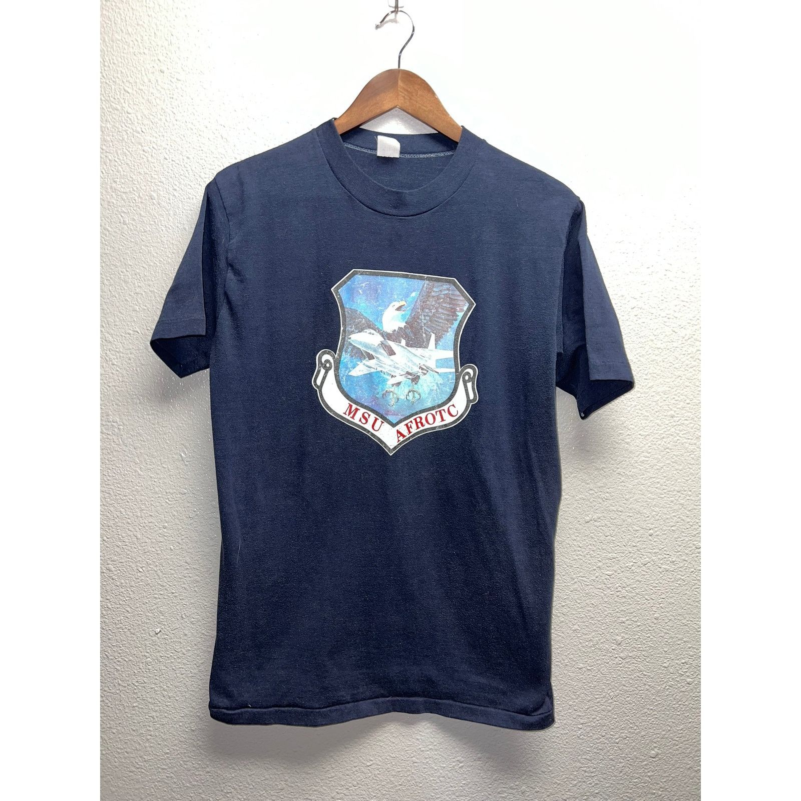Vintage Air Force Rotc Shirt Afrotc Msu Tee 80s 70s Medium