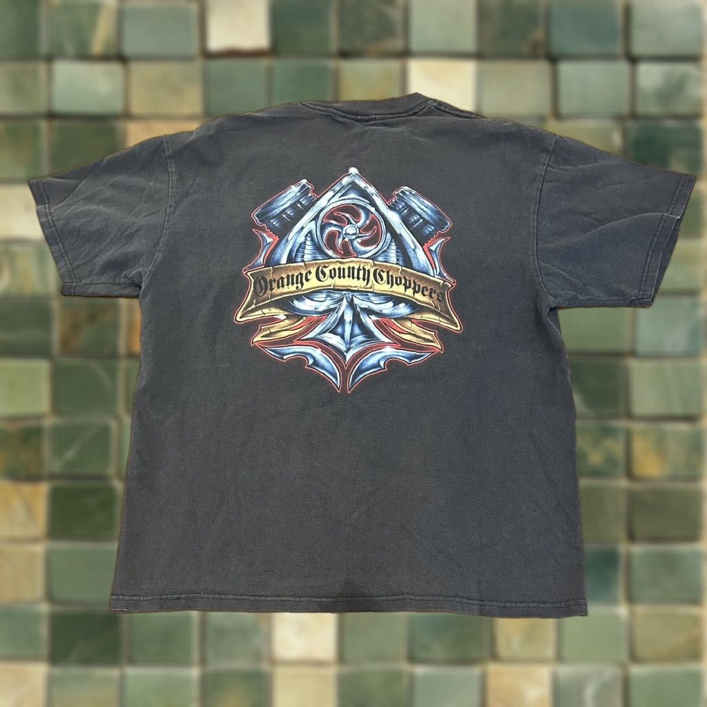 Vintage Orange County Choppers T Shirt Shirt Unisex Adults Medium Black Short Sleeve Double Hoodie, Sweatshirt