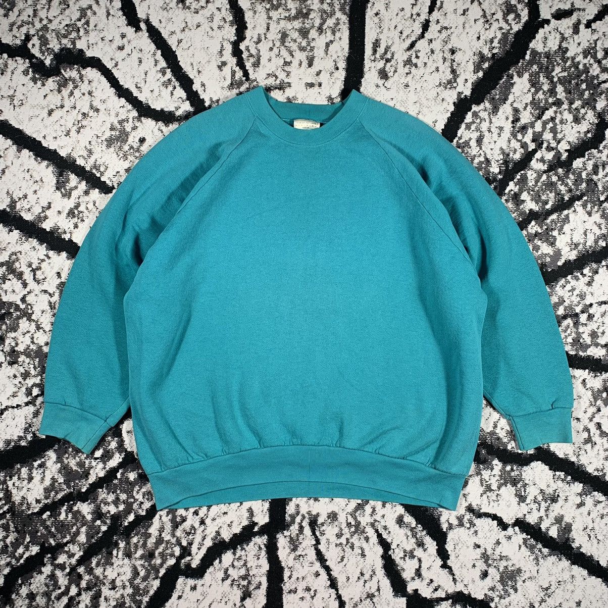 Vintage 90s Fruit Of The Loom Blank Crewneck Sweatshirt Boxy