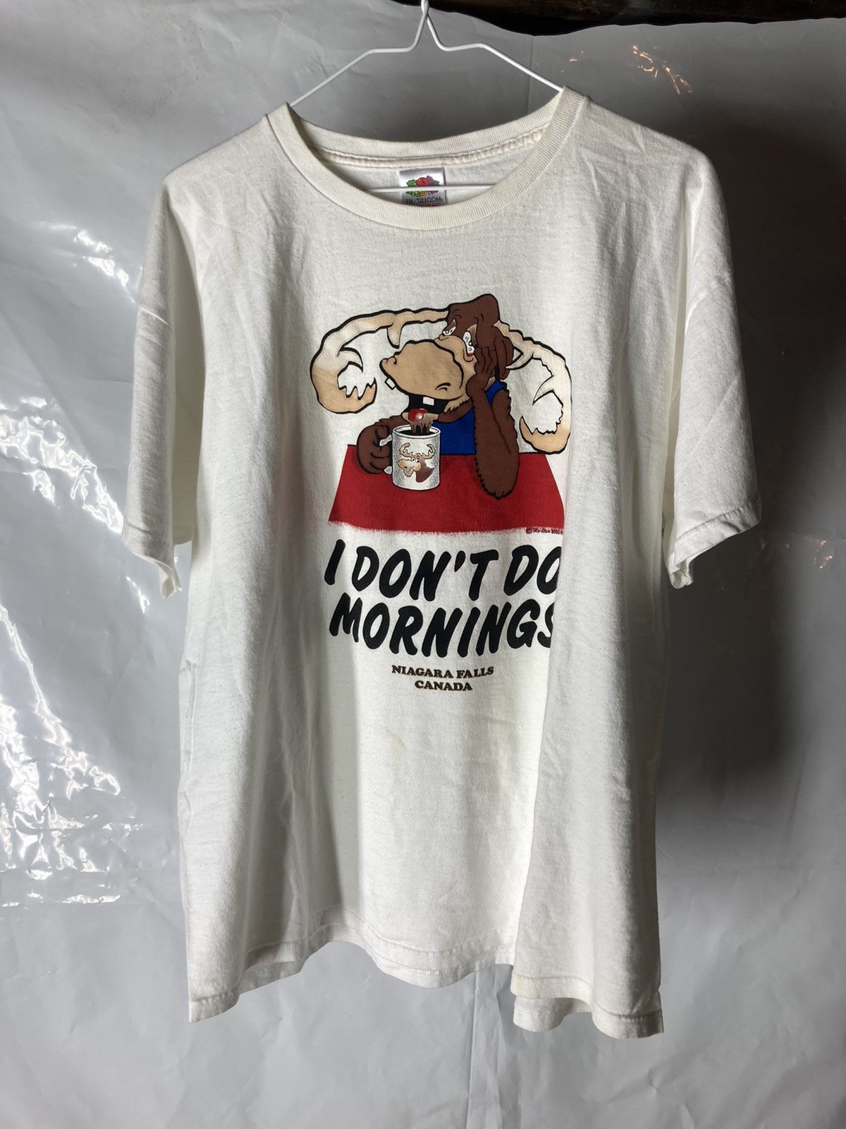 Vintage 90s I Don T Do Mornings T Shirt Moose Psychedelic