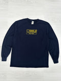 Evil Half Evil Navy Smile Your On Camera Logo Long Sleeve