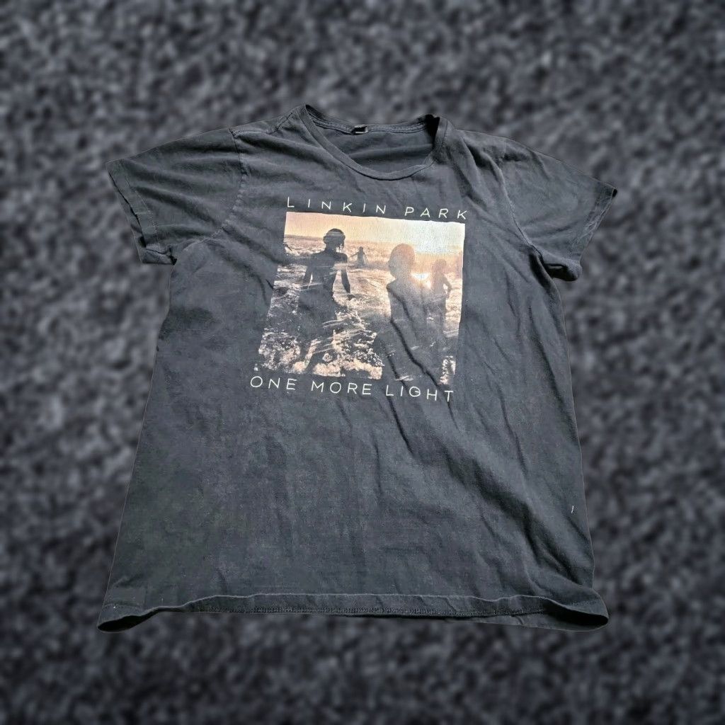 Vintage Bay Island Sportswear Linkin Park Band T Shirt Men Large Black Graphic 90s Music Log Hoodie, Sweatshirt