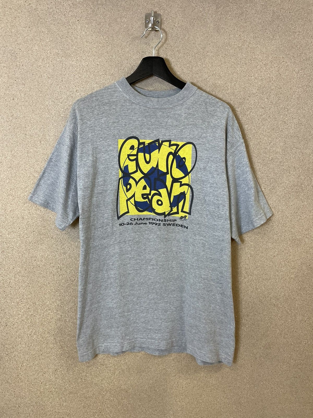 Vintage 1992 Uefa European Championship Sweden T Shirt M Hoodie, Sweatshirt | FlexRushtees.com
