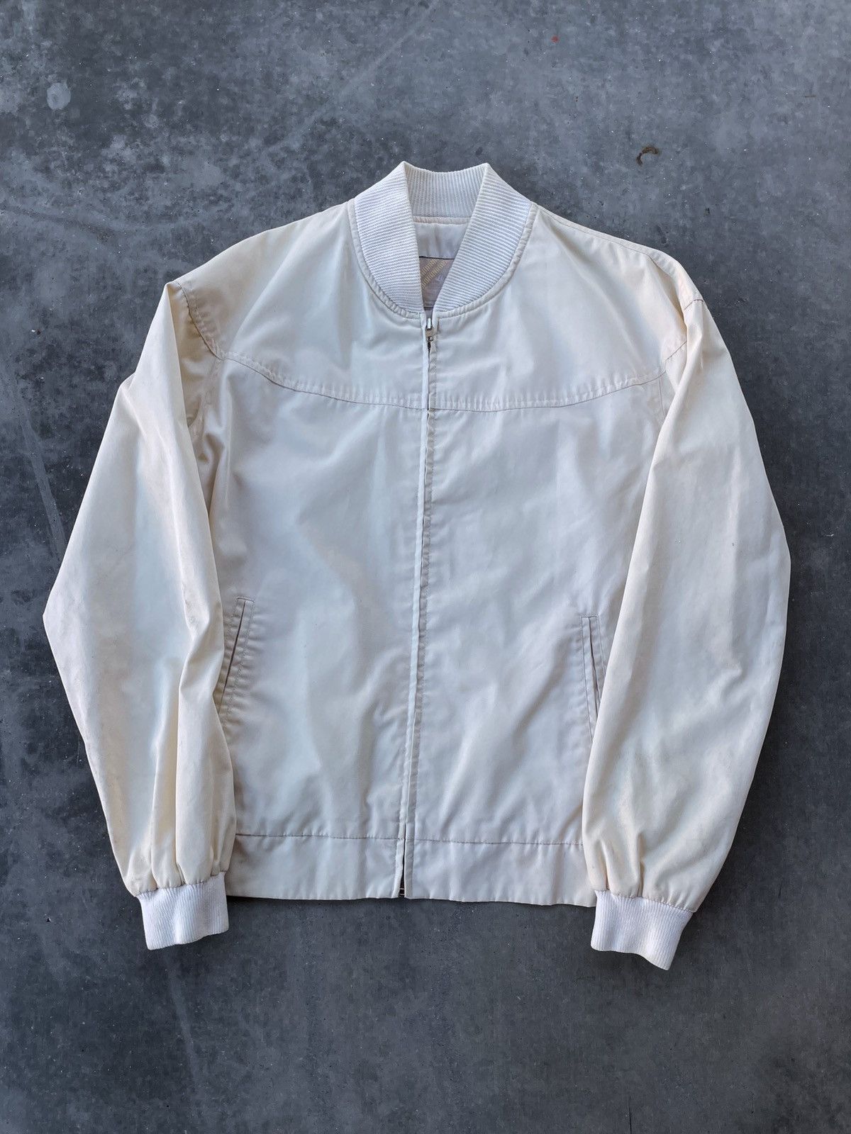 Vintage 80 S Cream White Windbreaker