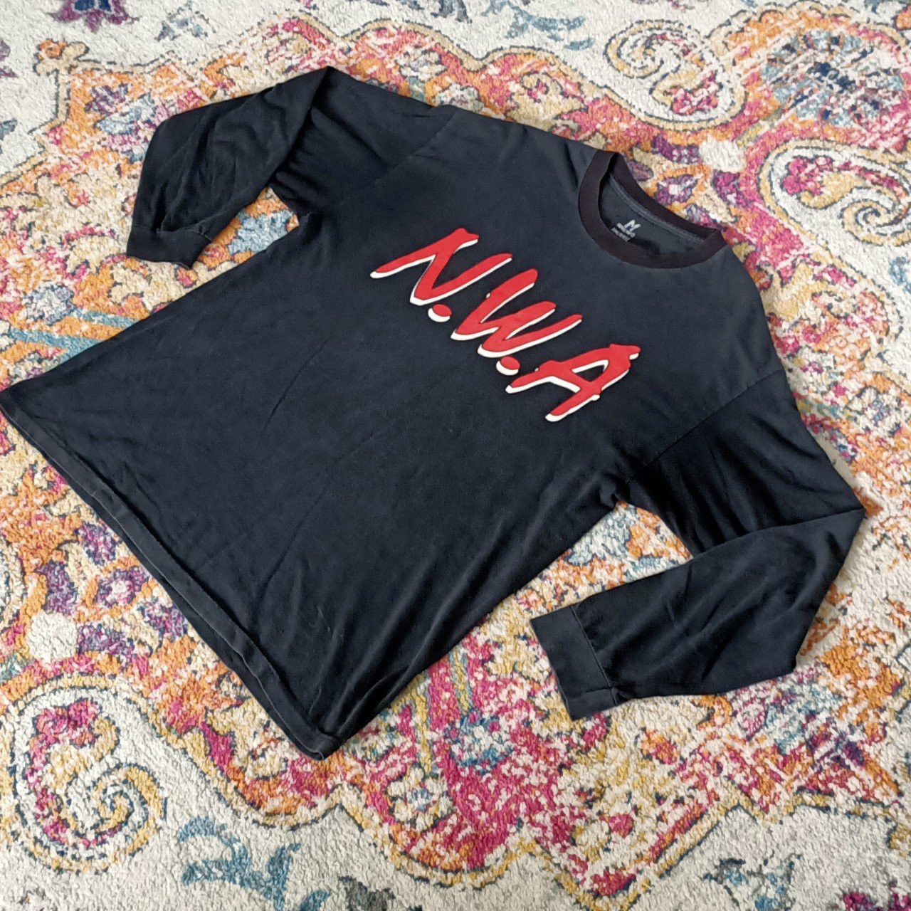 Vintage Nwa Logo Long Sleeve Tee Shirt From The Early 2000s Hoodie, Sweatshirt | AU16VibeMintTees.com