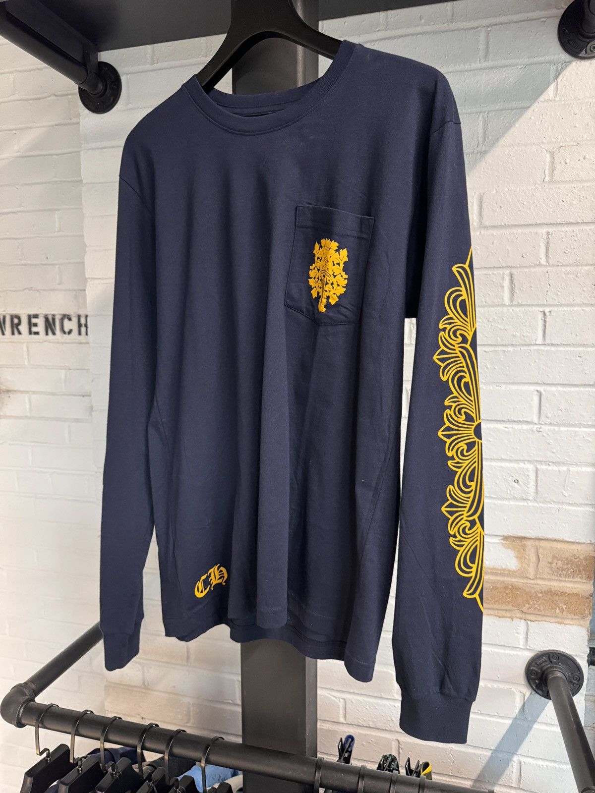 Hearts Chrome Hearts V89 Dagger Long Sleeve Navy Gold