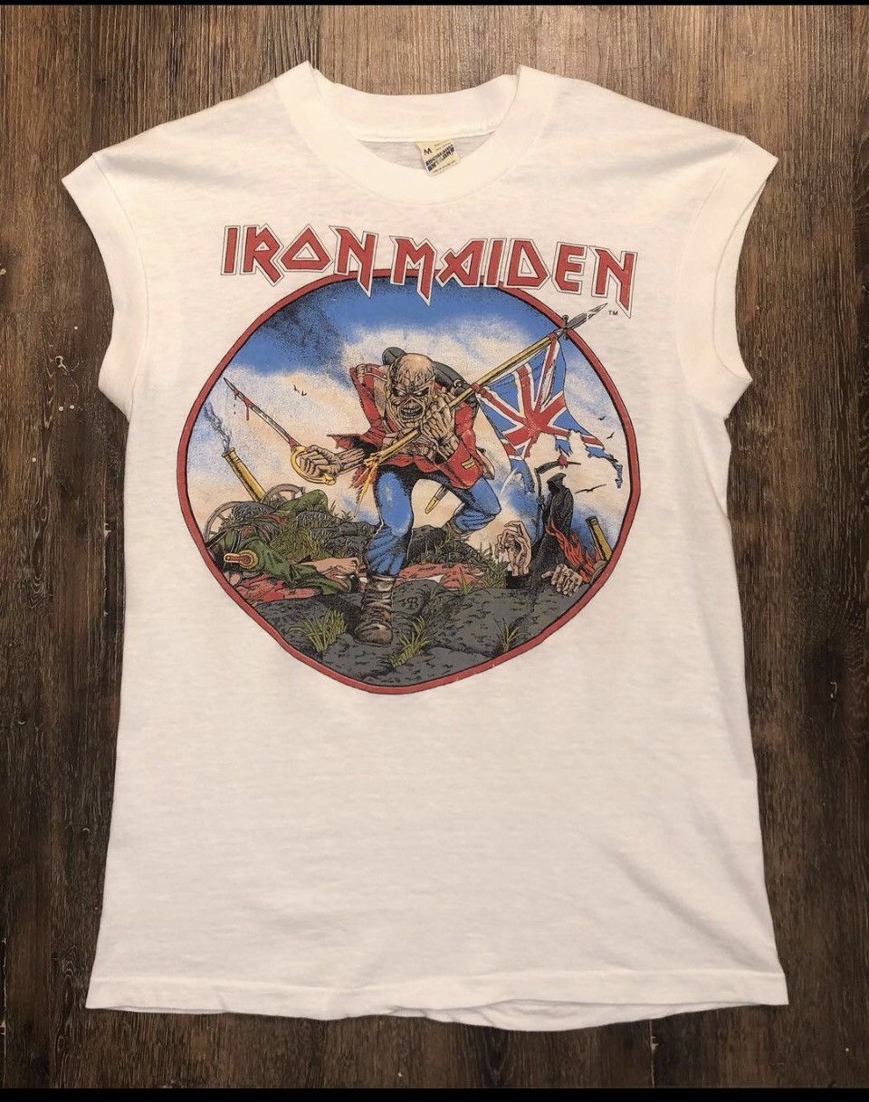 Vintage 1983 Iron Maiden Trooper Screen Stars Made In Usa