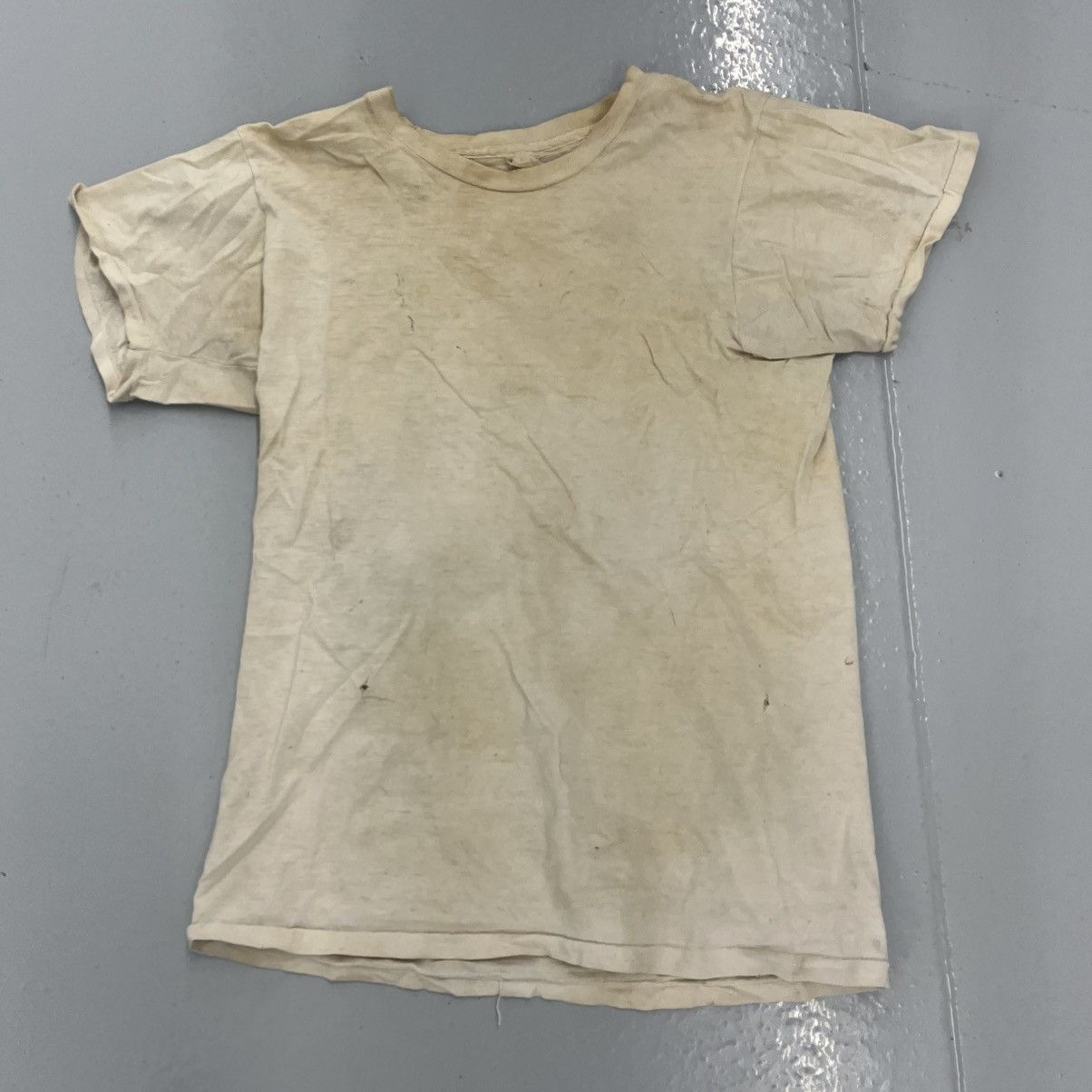 Fruit Of The Loom Vintage 60s Fruit Of The Loom White Blank Cotton T Shirt