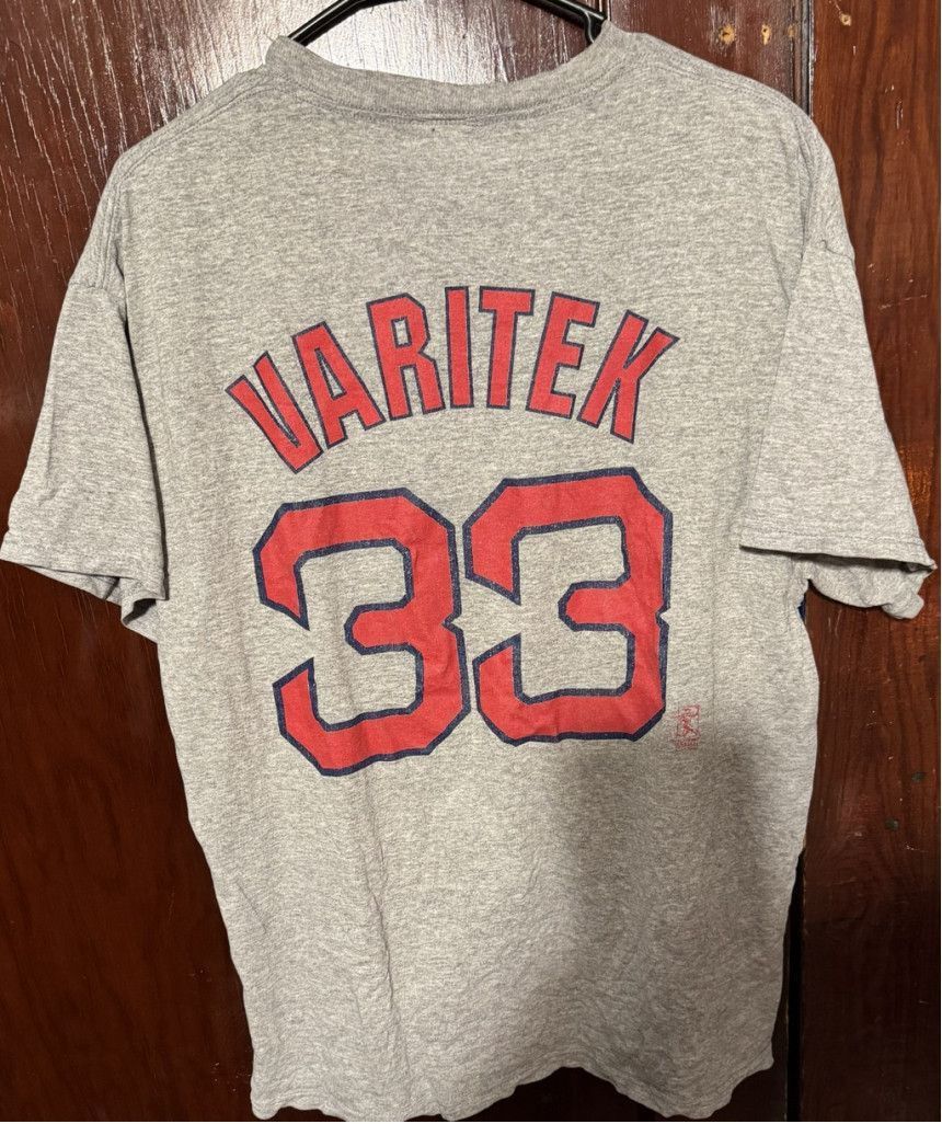 Majestic Boston Red Sox Jason Varitek Player T Shirt Men L Gray