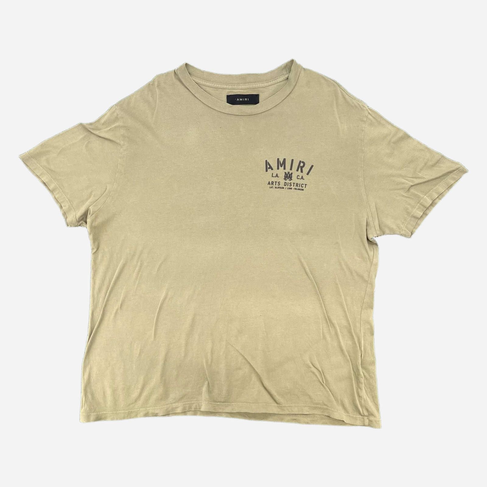 Amiri Stencil Military Green Tee Xl Used Hoodie, Sweatshirt | FlexRushtees.com