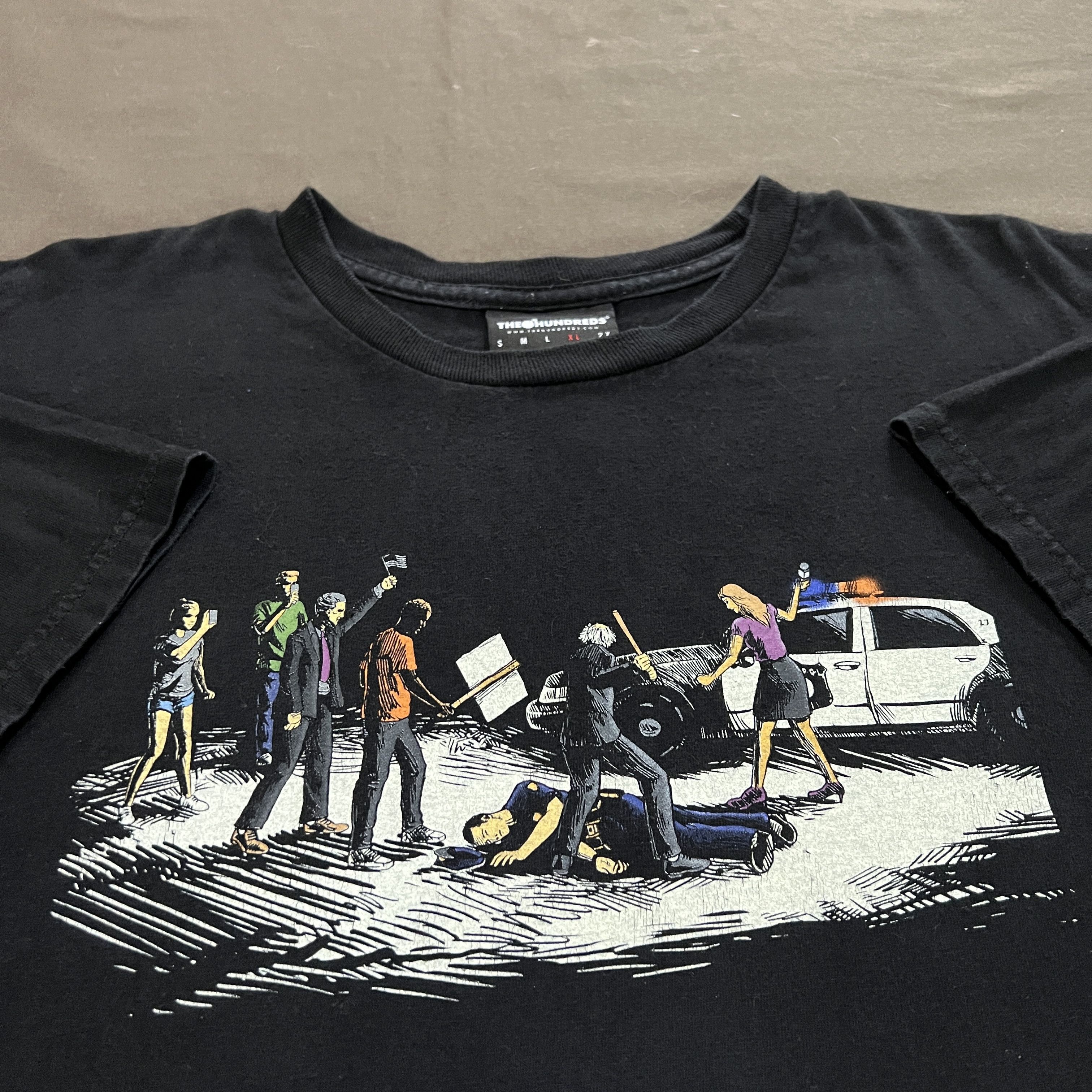 Hundreds The Hundreds Skateboard Police Los Angeles Riots Tee Lapd Hoodie, Sweatshirt | FlexRushtees.com