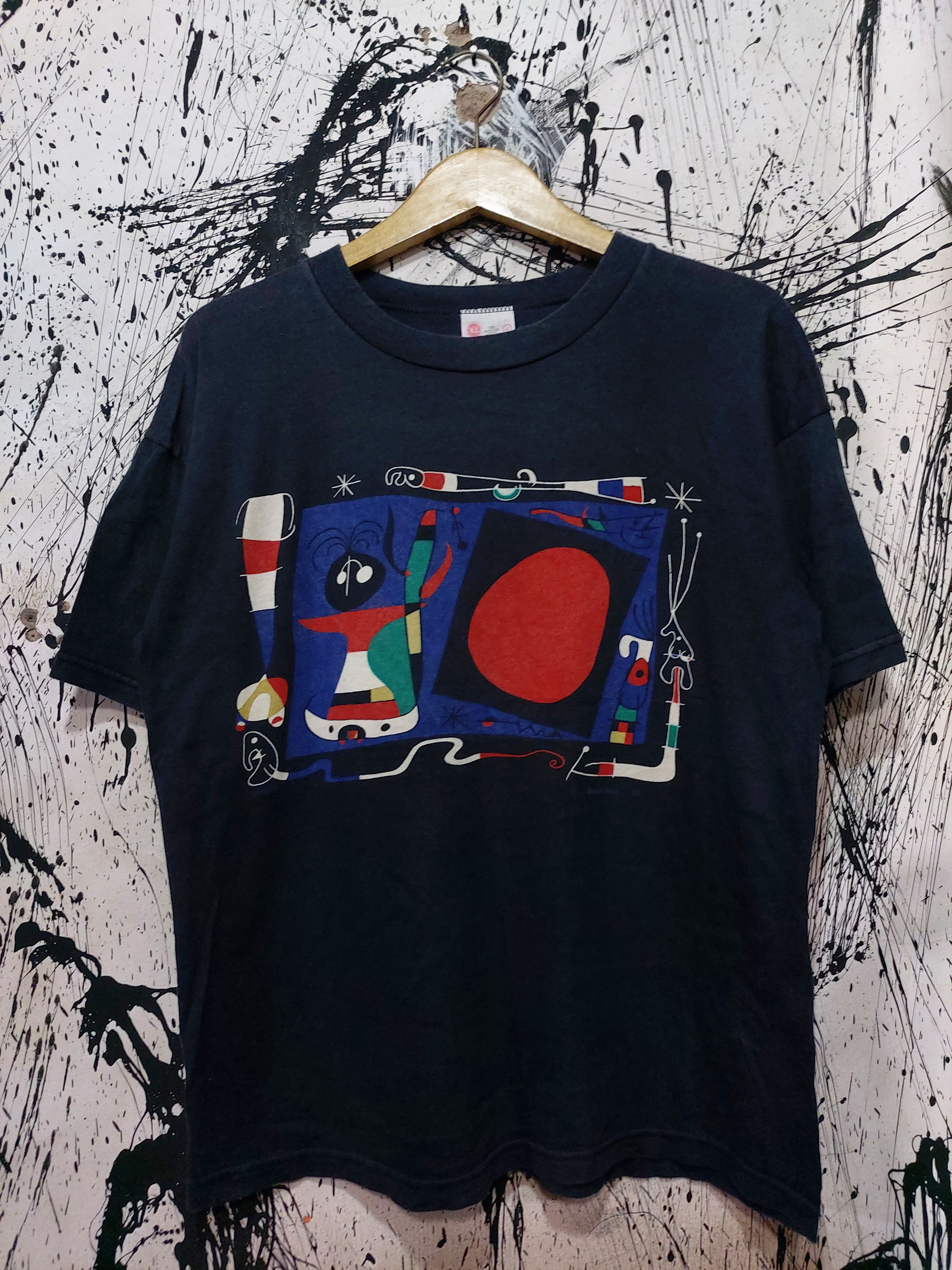 Vintage 90 S Joan Miro Surrealism Art Tee Hoodie, Sweatshirt | FlexRushtees.com