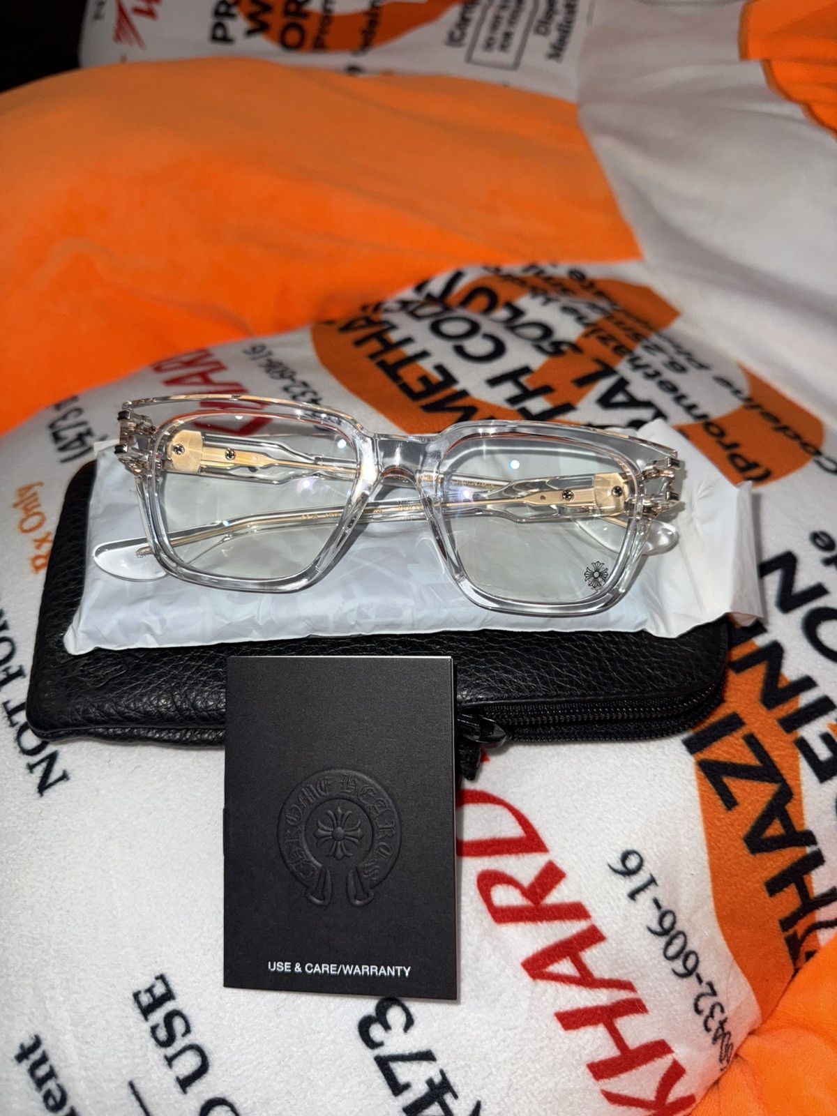 Hearts Chrome Hearts Clear Frames Glasses
