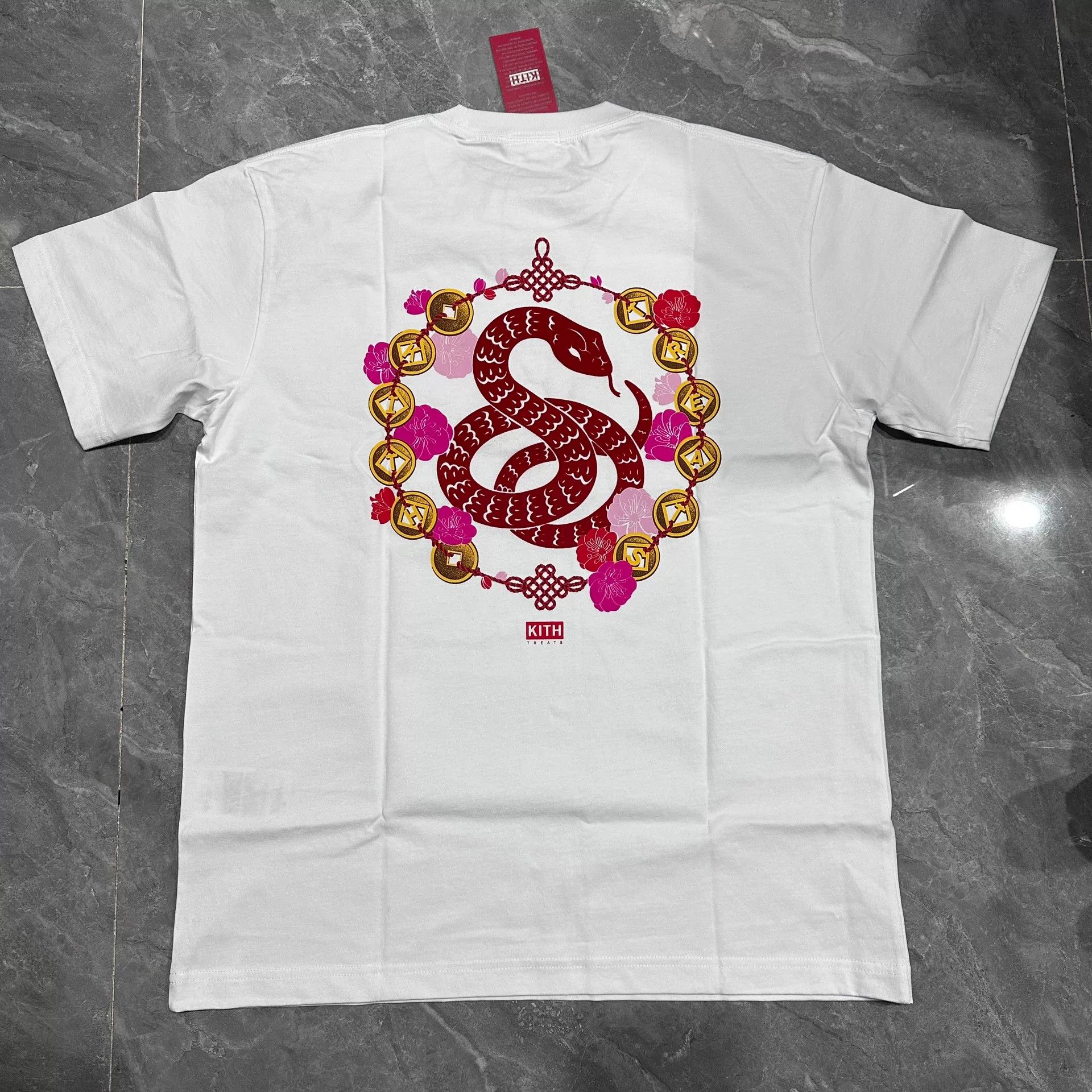 Kith Year Of The Snake White Tee Hoodie, Sweatshirt | FlexRushtees.com