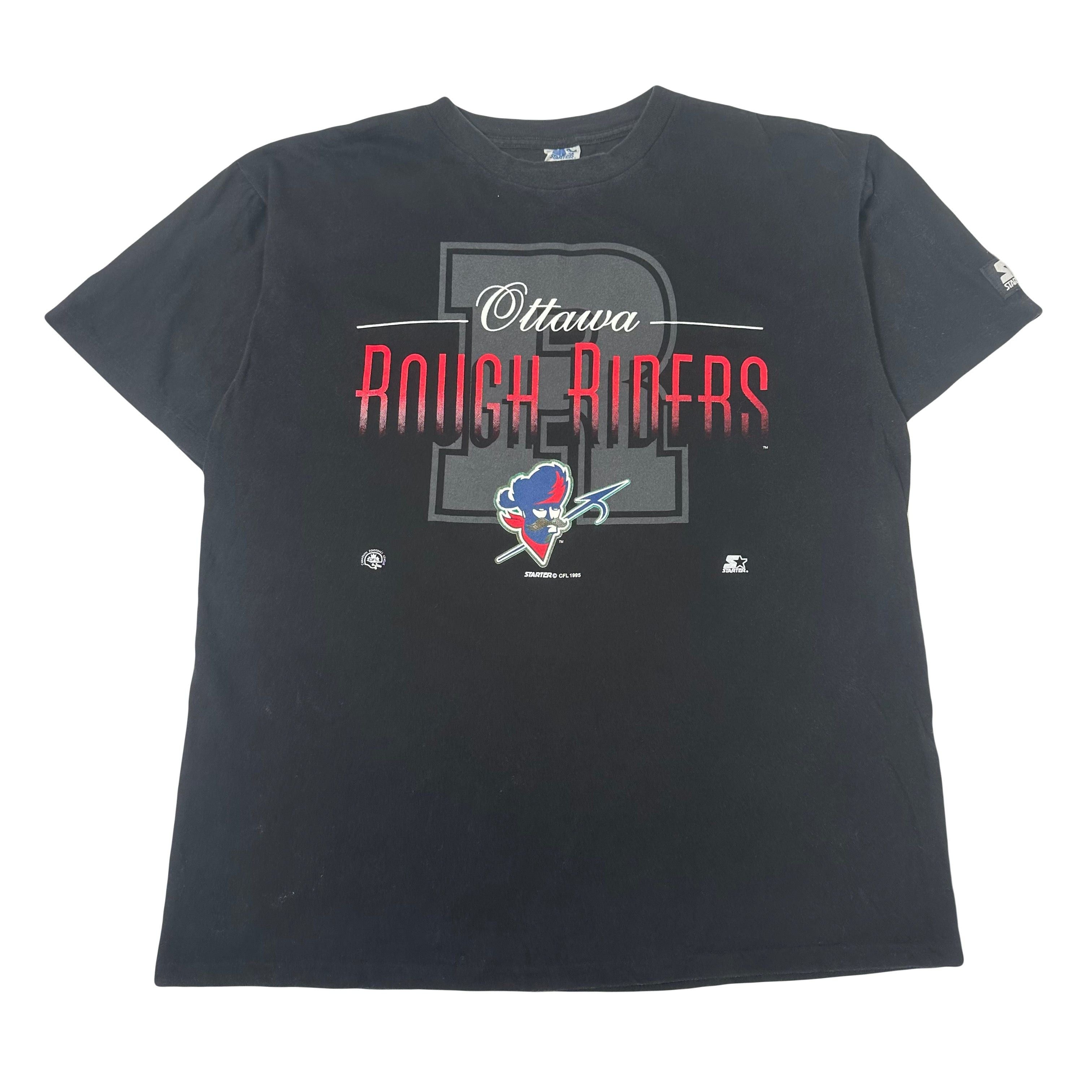 1995 Starter Ottawa Rough Riders Cfl Tee L