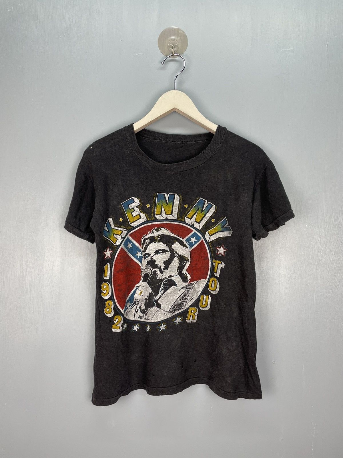 Band Tees Vintage 80s Kenny Tour 1982 Parking Lot Bootleg Tee Hoodie, Sweatshirt | FlexRushtees.com