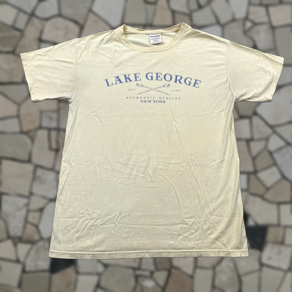 Comfortwash Lake George New York T Shirt Mens Medium Short Sleeve Crew Neck Graphic Print Nau Hoodie, Sweatshirt