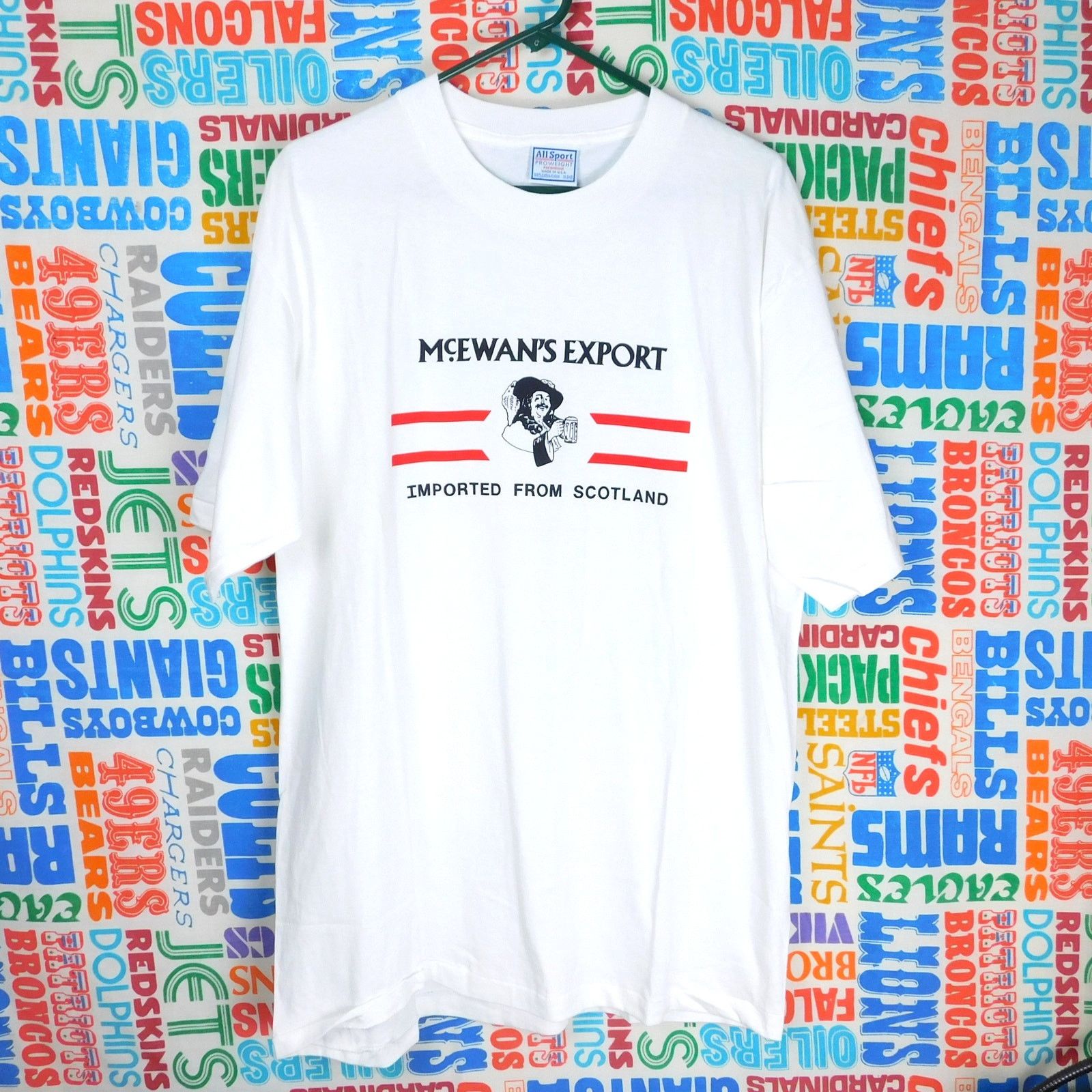 All Sport 90s Mcewan S Export Scottish Beer T Shirt Size Xl White Hoodie, Sweatshirt | FlexRushtees.com