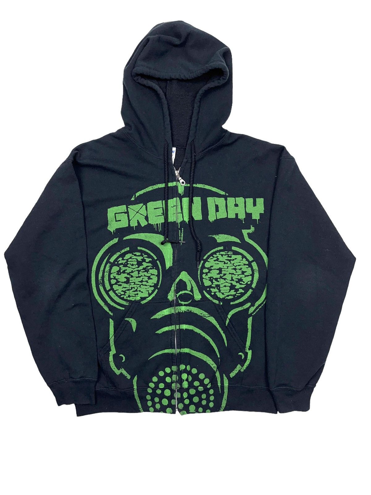 Band Tees Vintage Y2k Green Day Gas Mask Hoodie Sweatshirt | FlexRushtees.com